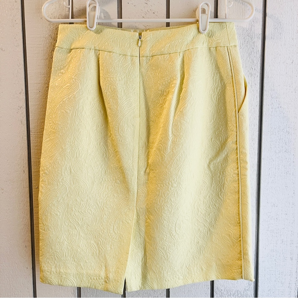 Banana Republic Cream Yellow Pencil Skirt